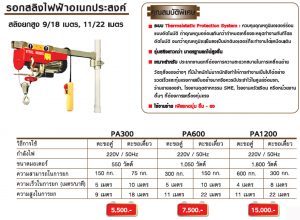 รอกสลิงไฟฟ้าอเนกประสงค์ VITAL HOISIS